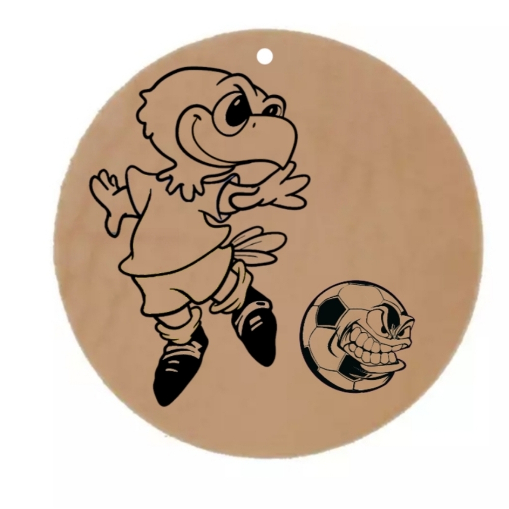 Crazy eagle futbol leather patch personalized